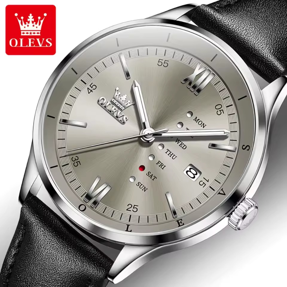 OLEVS 2931 Gray Man’s Premium Quartz Watch Code 183 - Image 2
