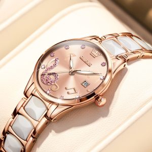 Fashion-Women-Pink-Watches-Simple-Style-Watches-Women-Quartz-Watches-Casual-Watch-Date-Watch-Ceramics-Stainless-Belt