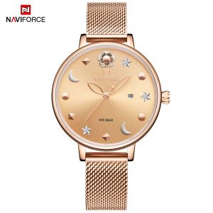 NAVIFORCE-NF5009-Mesh-Stainless-Steel-Analog-Watch-For-Women-1