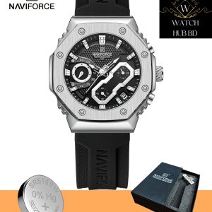 Naviforce 8035 – Sliver Black For Man