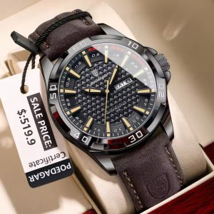 POEDAGAR 895 Luxury Sports Waterproof Men's Watch Dark Gray Code-302