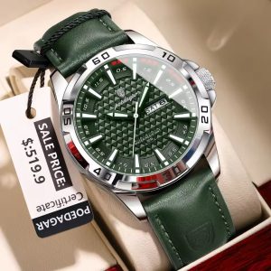 POEDAGAR 895 Luxury Sports Waterproof Men's Watch Green Code-305