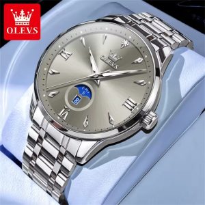 OLEVS 3646 Silver Gray Premium Quartz Man’s Watch