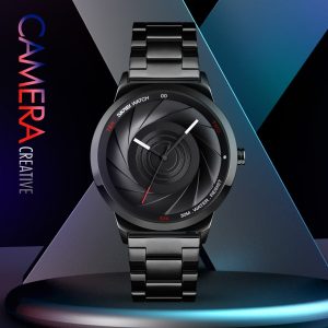 Skmei 9210 Fashion Creative  Three-Dimensional Surface Waterproof Quartz Watch (Black)