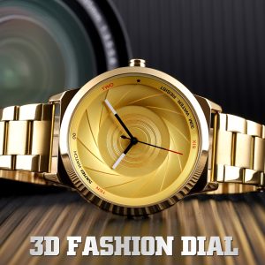 Skmei 9210 Fashion Creative  Three-Dimensional Surface Waterproof Quartz Watch GOLD